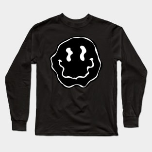 Trippy Smiley face black Long Sleeve T-Shirt